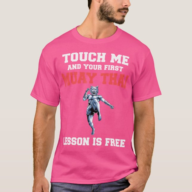 Camiseta Joelho Voador Tailandês Engraçado Knee Boxboxe Tai (Frente)