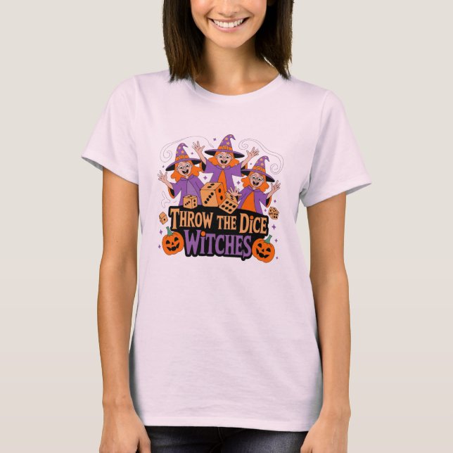 Camiseta joga o gelo, bruxas (Frente)