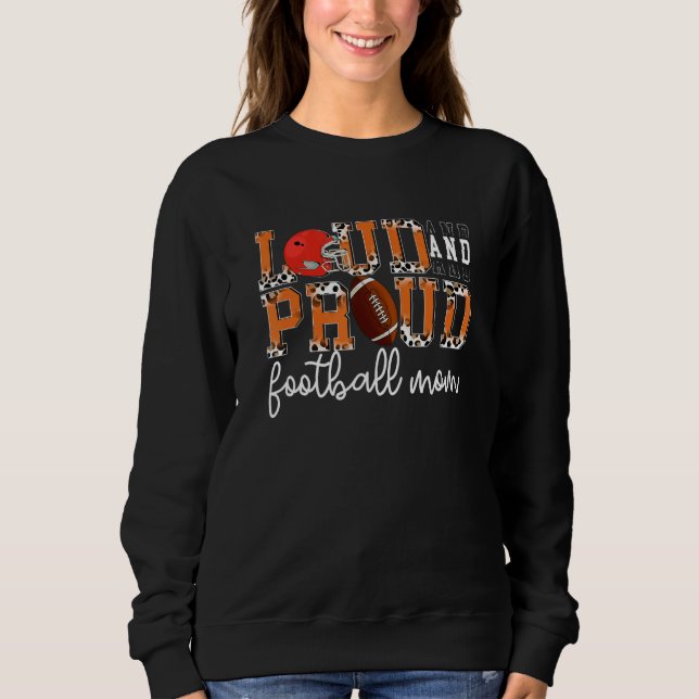 Camiseta Jogada de futebol, mamãe Leopard Imprime Cheetah (Frente)