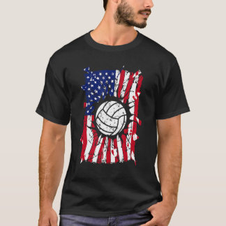 Camiseta Jogada de Voleibol Torna Americana de Bandeira