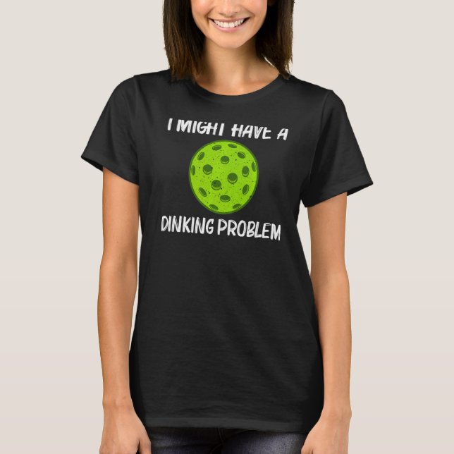 Camiseta Jogada Engraçada Para Homens Jogando Pickleball B (Frente)