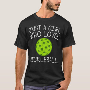 Camiseta Jogada Engraçada Para Meninas Jovens Picleball B