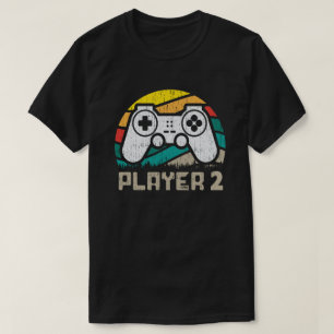 Camiseta Jogador 1 Jogador 2 Casal Jogador Correspondente