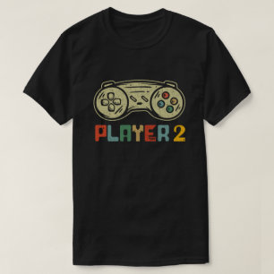 Camiseta Jogador 1 Jogador 2 Casal Jogador Correspondente