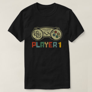 Camiseta Jogador 1 Jogador 2 Casal Jogador Correspondente 