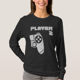 Camiseta Jogador 1 Jogador 2 Gamer Correspondente Irmãos Am