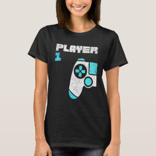 Camiseta Jogador 1 Jogador 2 Gamer Correspondente Irmãos Am
