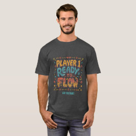 Camiseta Jogador 1 Pronto Para Fluir Retro Arcade Gamer Pes