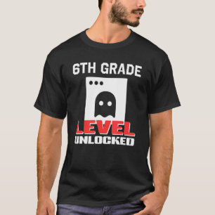 Camiseta Jogador 1 rua Desbloqueado De Nível 6 1 Dia Da Esc