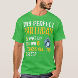 Camiseta Jogador 6 de Festa de aniversário do Xadrez com 6