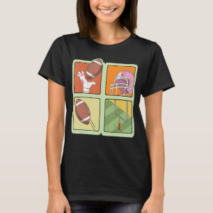 Camiseta Jogador Americano de Futebol bateu o esporte retrô