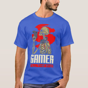 Camiseta Jogador Até O Fim Do Engraçado Jogo Jogador De Víd