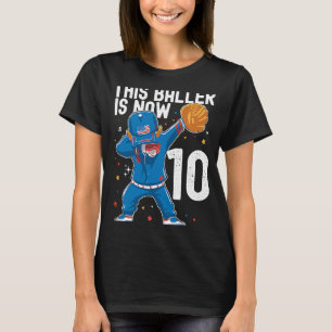 Camiseta Jogador Baller B de 10 Anos de Beisebol Aniversári