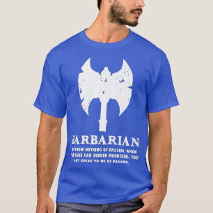 Camiseta Jogador Bárbaro D20 Dice Dungeon Dragons