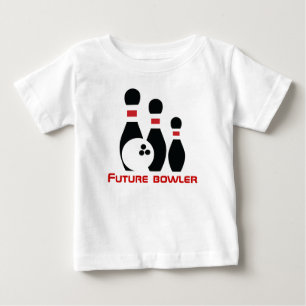 Camiseta Jogador, bola de boliche e pinos futuros