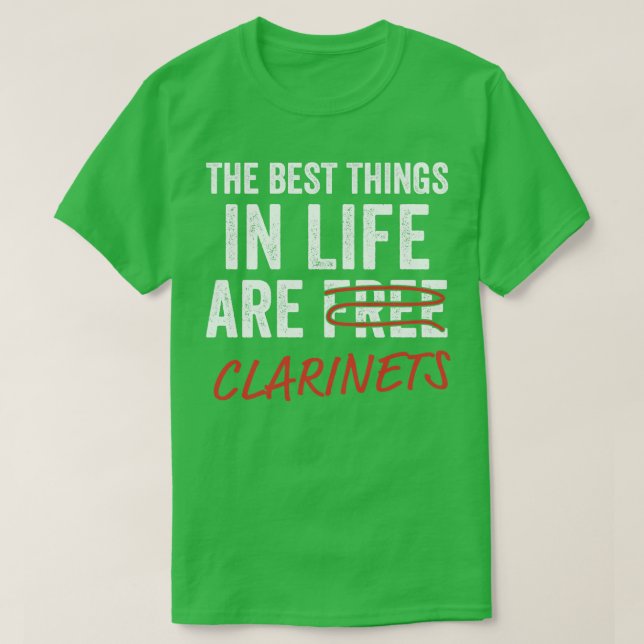 Camiseta Jogador Clarinet Engraçado Coisas Melhores da Clar (Frente do Design)