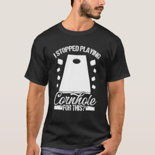 Camiseta Jogador Cornhole Eu parei de tocar a Equipe Cornho