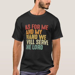 Camiseta Jogador Cristão Piano Serve O Senhor Pianista Vint