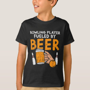 Camiseta Jogador Da boliche Alimentado Com Engraçado Jogado