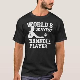 Camiseta Jogador da Cornhole mais Okayest do Mundo