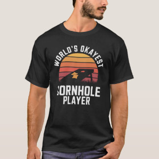 Camiseta Jogador da Cornhole mais Okayest do Mundo