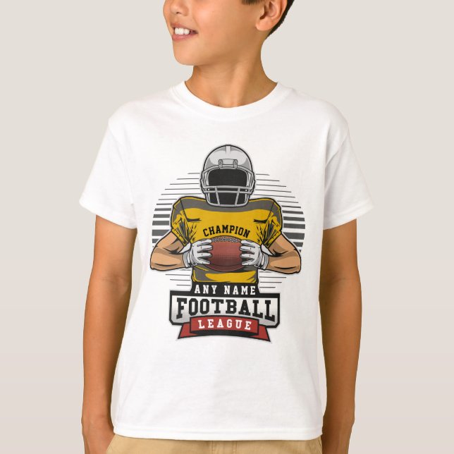 Camiseta Jogador da Equipe Campeã da Liga de Futebol Person (Frente)