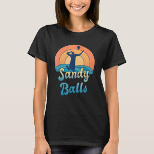 Camiseta Jogador da Equipe de Voleibol de Praia Sandy Balls