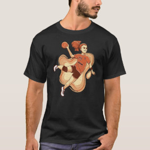 Camiseta Jogador de Andebol - Garota de Andebol