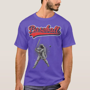 Camiseta Jogador de Astronauta do Baseball nos esportes esp