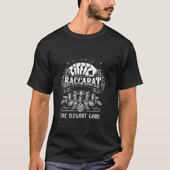 Camiseta Jogador de Baccarat Jogo Jogo Jogo Jogo Jogo Jogo  (Frente)