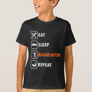 Camiseta Jogador de Badminton - Atleta do Shuttle Comer Sle