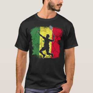 Camiseta Jogador de Badminton Bandeira Senegalesa Senegal