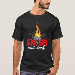 Camiseta Jogador De Badminton Com Gráfico De Traço E Traço