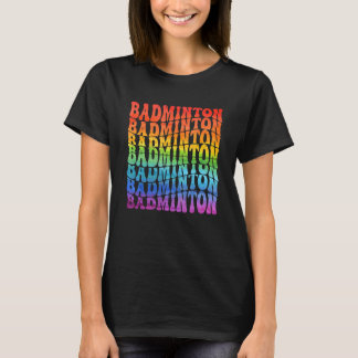 Camiseta Jogador de Badminton do Badminton Jogador Shuttlec