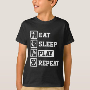 Camiseta Jogador de Badminton do Sleep Repete Engraçado