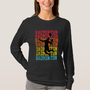 Camiseta Jogador de Badminton em Estilo Retrô Peteca