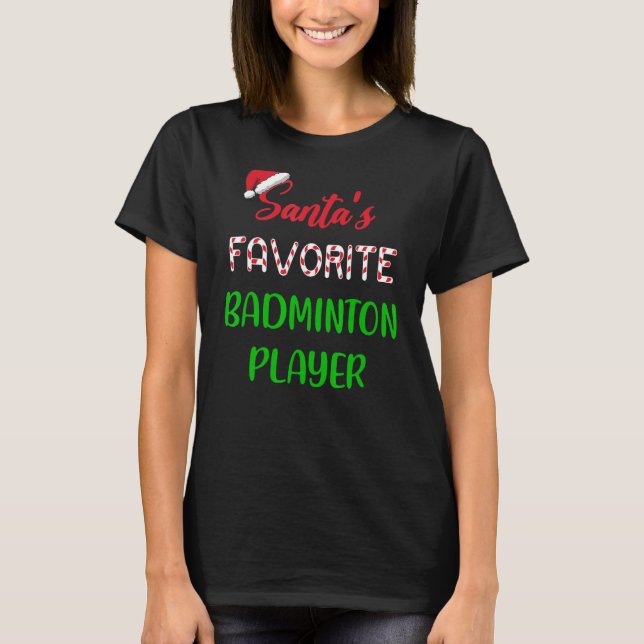 Camiseta Jogador de Badminton Favorito Badminton Badminton  (Frente)
