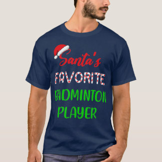 Camiseta Jogador de Badminton Favorito do Santas Gift Badmi