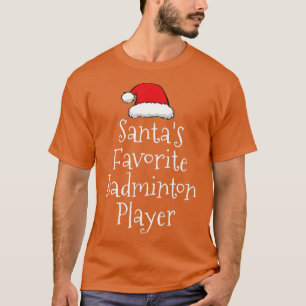 Camiseta Jogador de Badminton Favorito do SantasBadminto de
