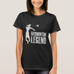 Camiseta Jogador de Badminton Legend Racket Shuttle