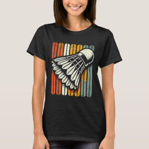 Camiseta Jogador de Badminton Retro Shuttle