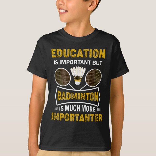 Camiseta Jogador de Badminton Shuttle Badminton Lover (Frente)