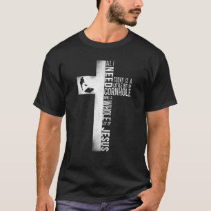 Camiseta Jogador de Bag da Cornhole Team Bean Champ Cross F