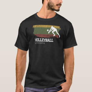 Camiseta Jogador de Bandeira do Voleibol Lituânia