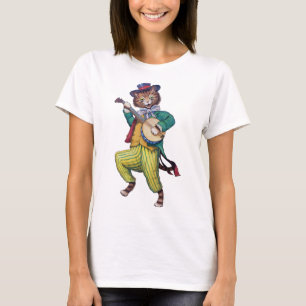 Camiseta Jogador de Banjo (Violão) Cat, Louis Wain