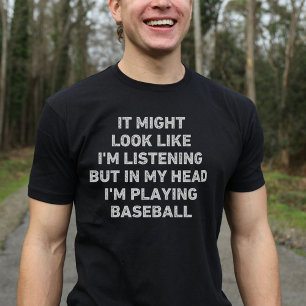 Camiseta Jogador de Baseball Engraçado