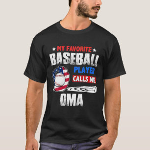 Camiseta Jogador de Baseball Favorito Me Chama De Bandeira