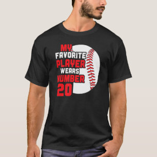 Camiseta Jogador de Baseball Mãe Pai Favorito Veste Nu
