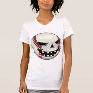 Camiseta Jogador de basebol Boas Halloween Jack O Lanterna