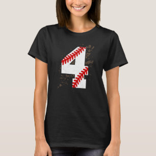 Camiseta Jogador de basebol com 4 anos de idade